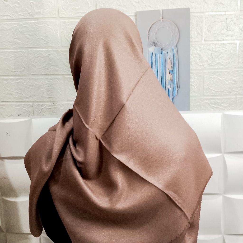 HIJAB SEGI EMPAT TERBARU JILAB MOTIF KILAP SHIMY / KERUDUNG AZHARA UKURAN 110 x 110 CM