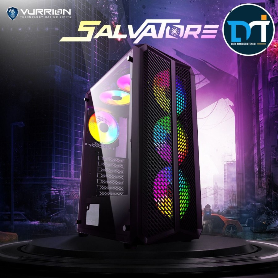 VURRION SALVATORE - ARGB Tempered Glass Mid-Tower ATX Gaming Case