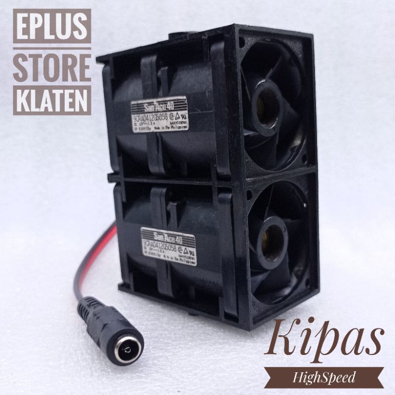 Kipas fan dc 12v 4cm isi 4 siap pakai super kencang kipas badai KP126