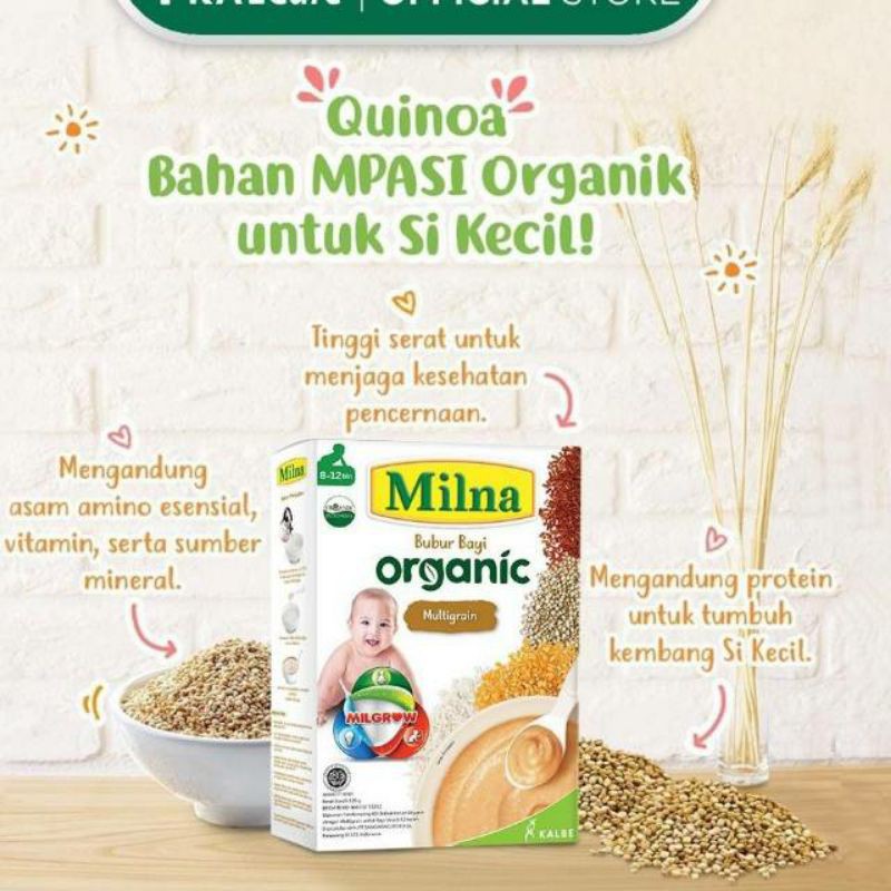 Milna Bubur Organik 8+ Multigrain 120gr