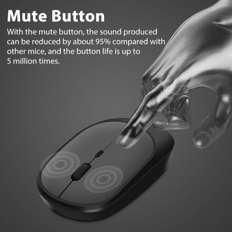 Goojodoq M05 Mouse 2in1 Bluetooth &amp; Wireless Silent Click Portable Rechargeable