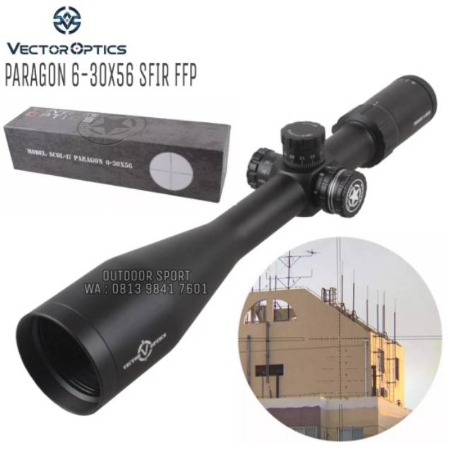 Telescope Vector Optic Paragon 6-30x56 FFP SFIR Tube 30 Reticle Glass Rifle Scope Hunting | Teleskop
