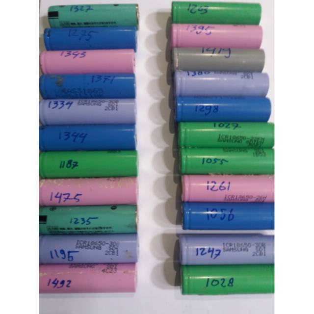 Batre baterai 18650 bekas bongkaran copotan battrey laptop kapasitas real 800-1500mah