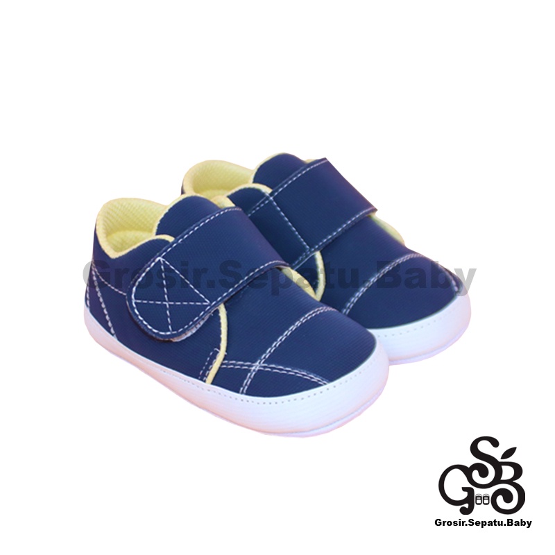 Prewalker - Sepatu Bayi - Baby Shoes | 2-12 bulan | Simple Classy NAVY casual polos ringan &amp; fleksibel