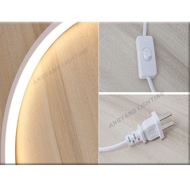 Lampu Hias LED Table Desk Lamp Big Ring 300mm 24W Cool White - KT2068 - White