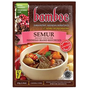 

Bamboe Semur 69gr Bumbu Instant Indonesian Braised Beef Chicken Spices