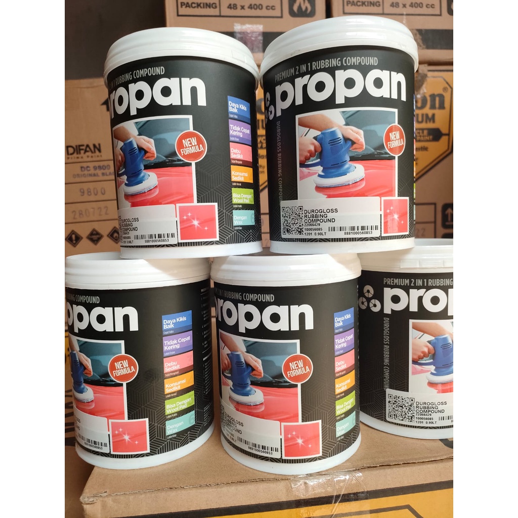 propan compon 2in 1 duroglass rubbing compound 0.9lt premium compon duroglas 2in1 0.9liter BESAR