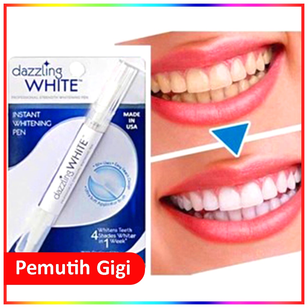 Dazzling White Teeth Whitening Pen Pemutih Gigi Cepat Bersih Kuat Sehat Bebas Noda Plak Gigi - Dazzling White Pemutih Gigi Instant Teeth Whitening Pen