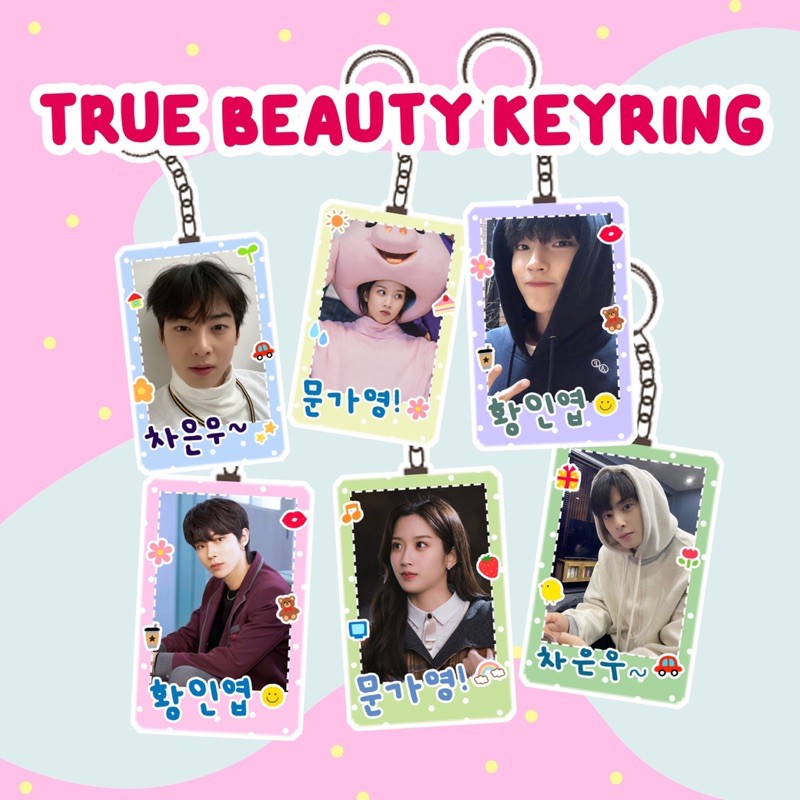 TRUE BEAUTY KEYRING (LEE SUHO HAN SEOJUN EUNWOO HWANG INYEOB)