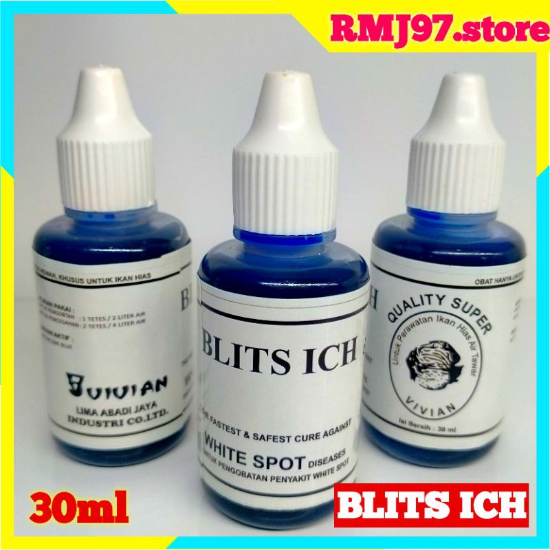 BLITZ ICHT 30ML / OBAT IKAN CUPANG / OBAT BIRU / OBAT IKAN HIAS