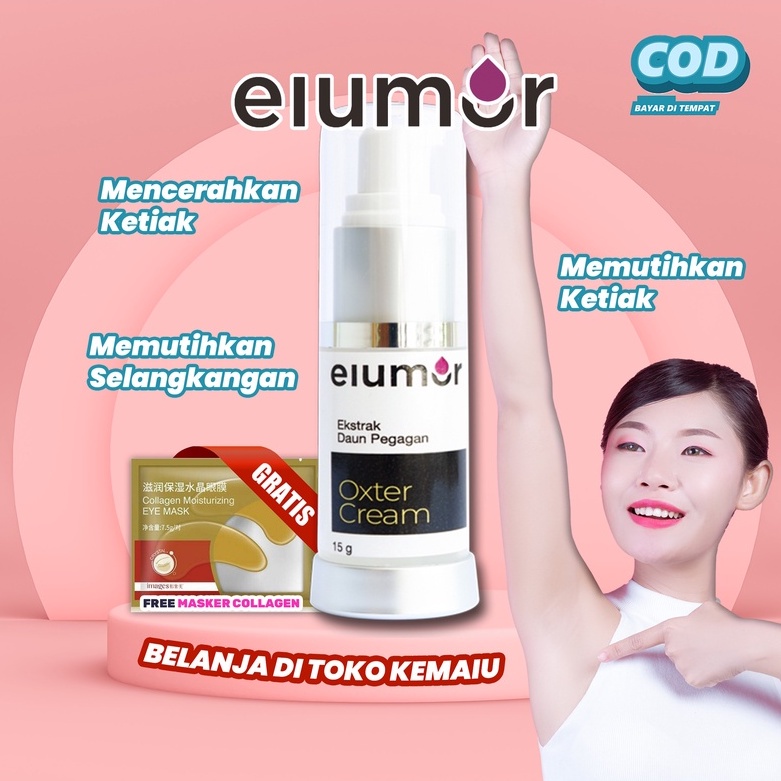Elumor Oxter Cream Pemutih Kulit Ketiak Original