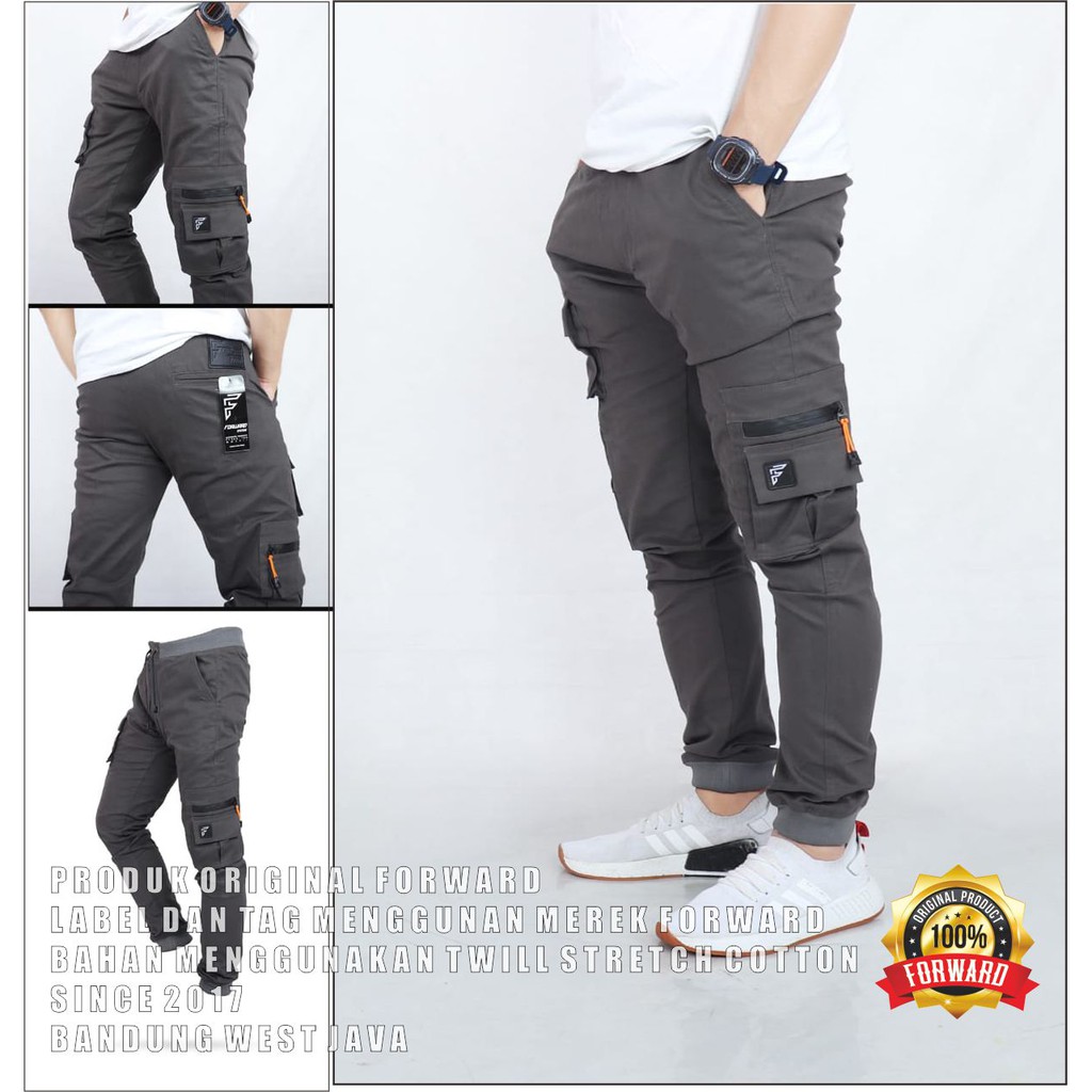 Celana Joger Jogger Cargo Pria List  Prepet Fourlayers