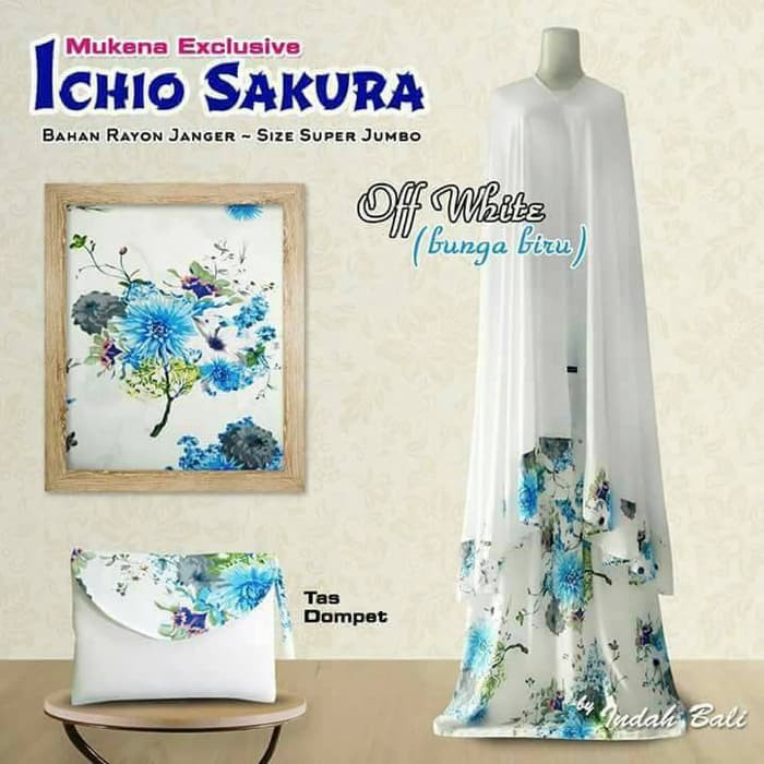 Termurah !!! Azurra Shop Mukena Sakura Ichio Premium Mekenah Dewasa Fashion Muslim Murah