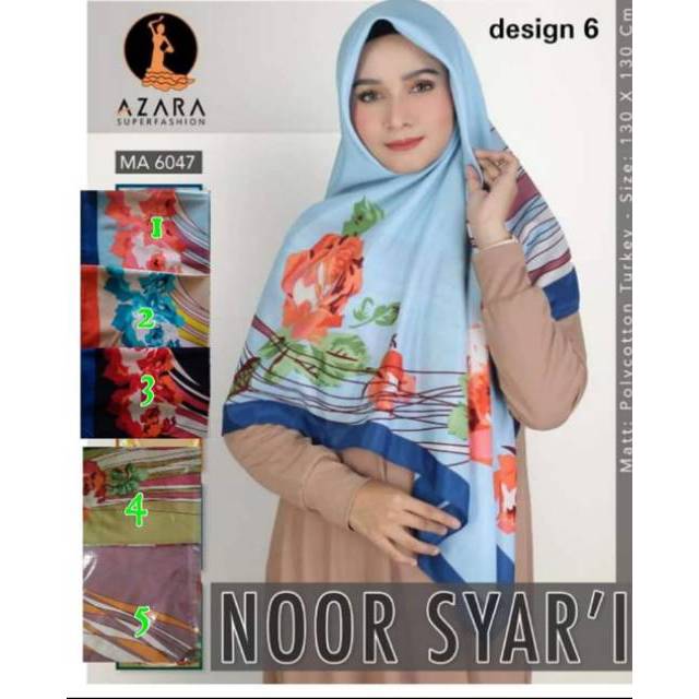 PROMO SALE Jilbab / Hijab / Kerudung / Segi Empat Jumbo Syar'i Motif Ukuran Besar / Noor / Oscara / 