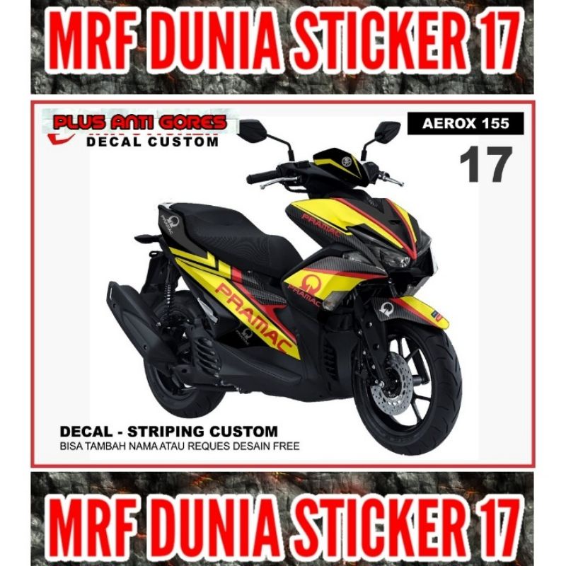 Sticker Decal Motor Aerox Full Body dekal motor Aerox 155 Full Body Stiker Striping motor Aerox 155 