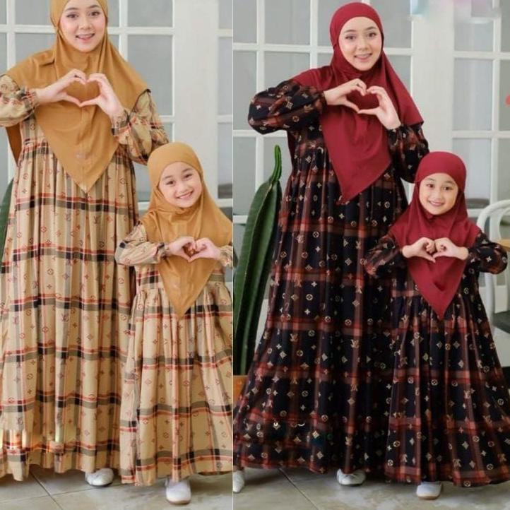 Modern.. SALE GAMIS COUPLE LEBARAN IBU DAN ANAK BAHAN RAYON VISCOSE