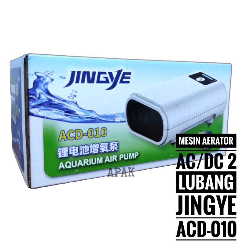 Jingye ACD-010 mesin aerator AC DC pompa udara aquarium JING YE 010