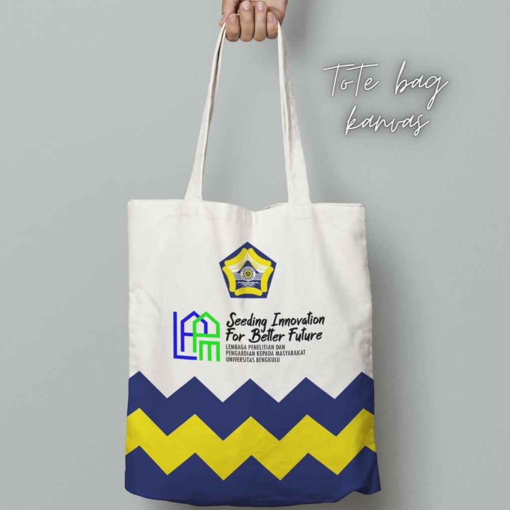 TOTEBAG BLACU CUSTOM SABLON DAN TOTE BAG BLACU CUSTOM UKURAN BISA POLOS ATAU SABLON MODEL LANDSCAPE