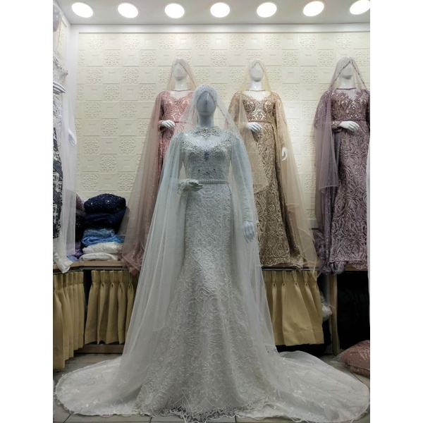 Gaun pengantin duyung payet/weding dress