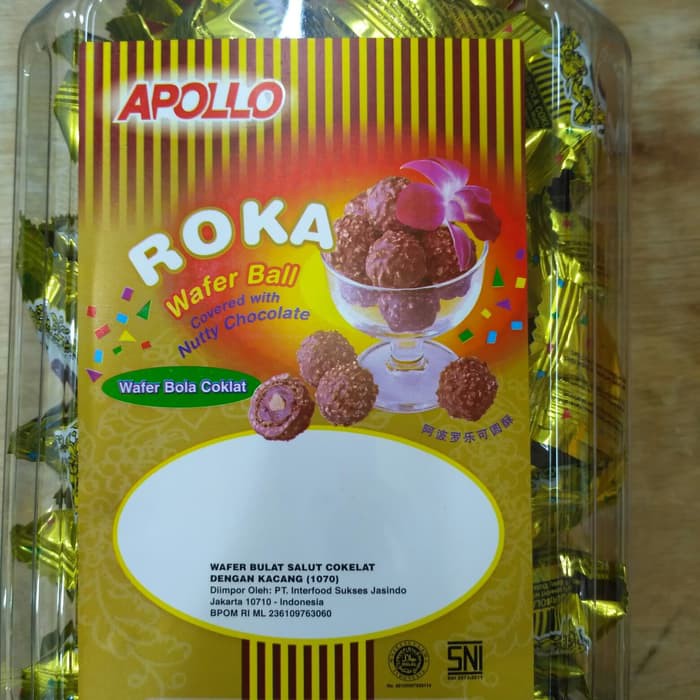 

apollo roka toples isi 80 pcs biskuit bola bercoklat