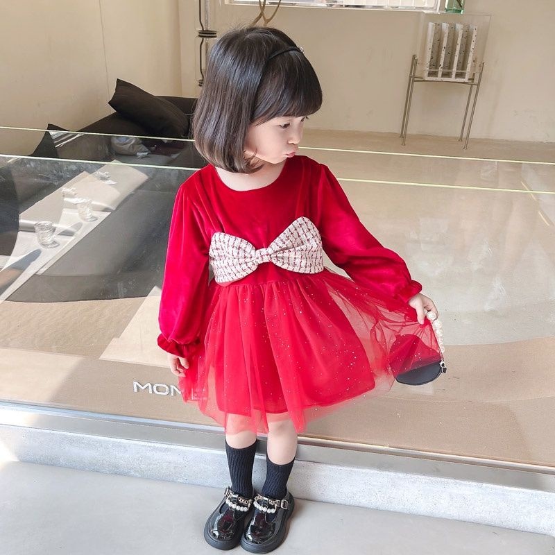 HappyOliver DRESS MINI CARLA EBV Baju Dress Anak Perempuan Import Imlek cheongsam