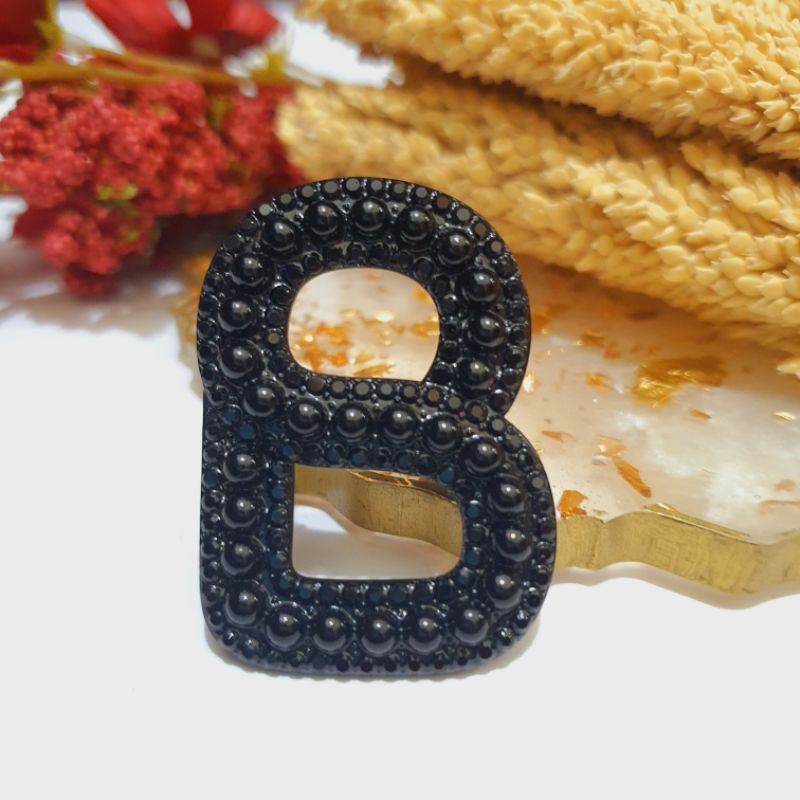 Brooch Buttonscarves KW / Bross Buttonscarves KW / Bross Button KW-020 Black