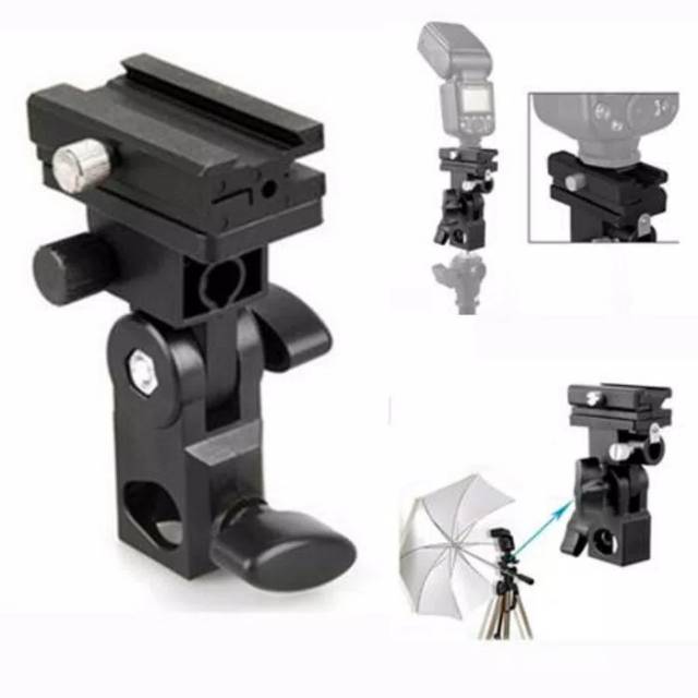 Flash Shoe B dudukan Flash dan Payung dan Tripod Stand