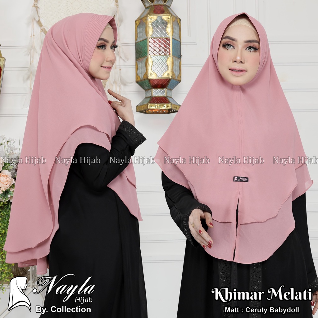 KHIMAR MELATI CERUTY BABYDOLL KERUDUNG CERUTY JUMBO ORIGINAL BY NAYLA HIJA'B