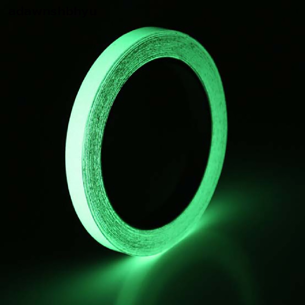 Adawnshbhyu 1M Luminous Tape Night Vision Glow In Dark Selotip Peringatan Perekat Diri Safety Rumah