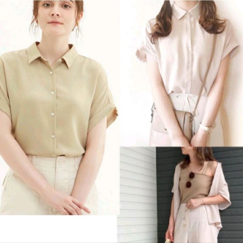 GU by Uniqlo short sleeve blouse Original branded
