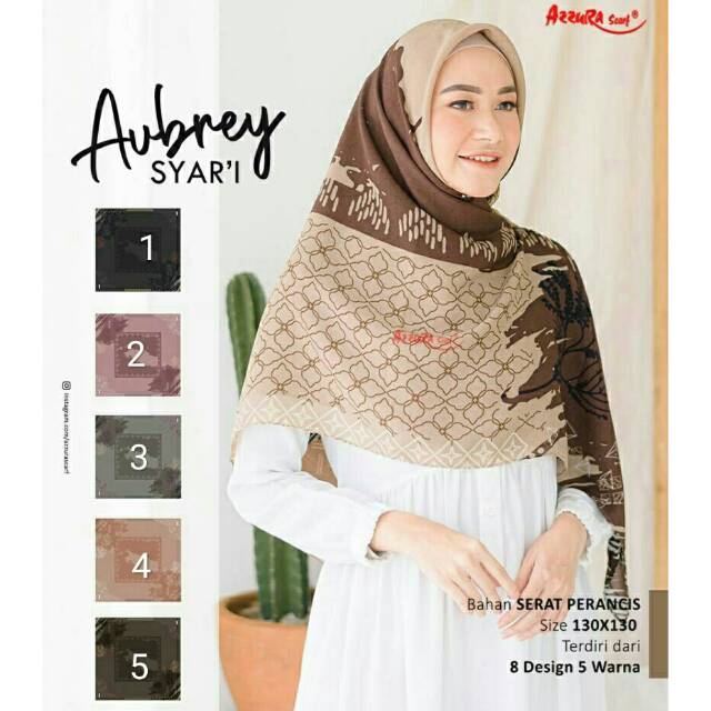 Aubrey syar'i by Azzura, Azzurascarf, Azzura hijab, Jilbab Aubrey,