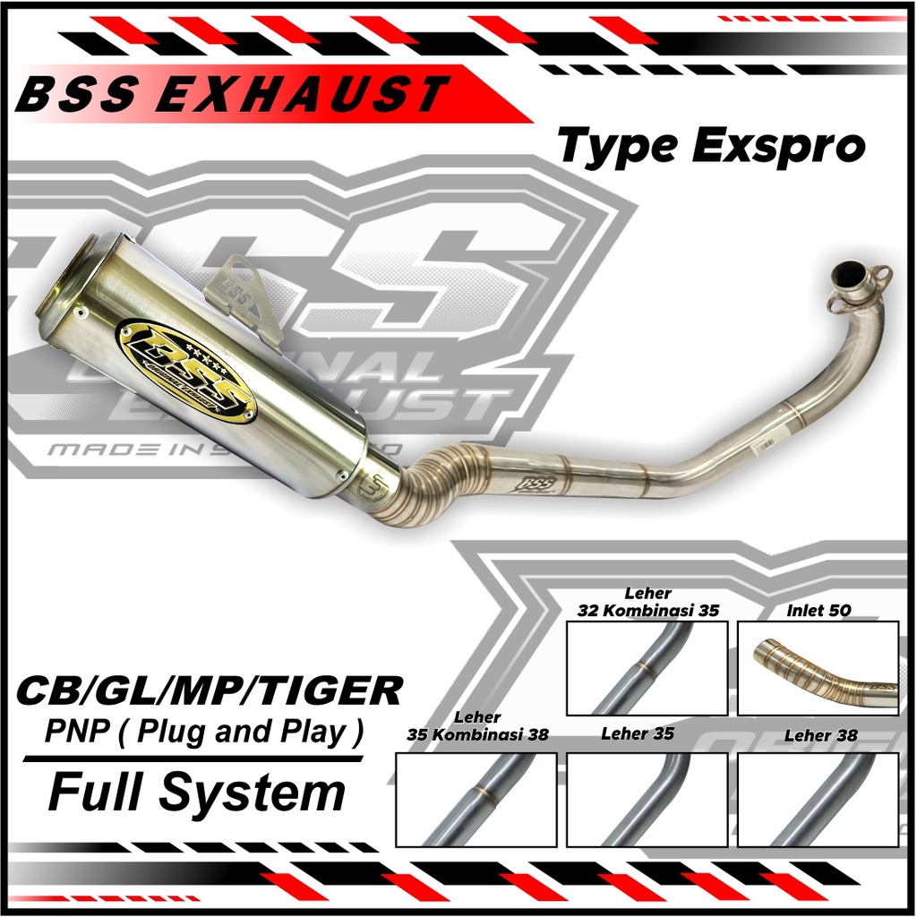 Knalpot BSS GL CB MP Tiger X Pro Original BSS