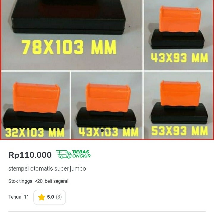 

stempel otomatis 2 jumbo warna express