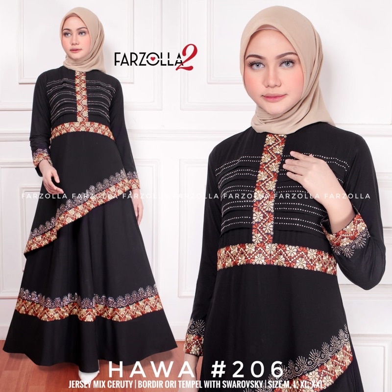 Abaya Turkey | Hawa #206 | Busana Arab Muslimah Original by Farzolla