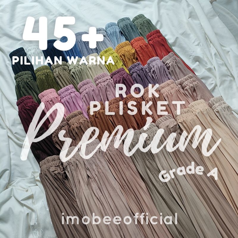 ROK PLISKET PREMIUM TEBAL GRADE A // PLEATED SKIRT SUPER PREMIUM // FLARE SKIRT