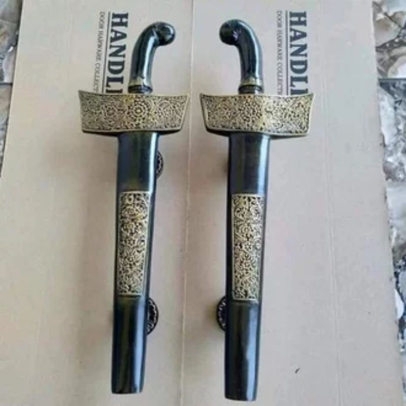 Handle pintu rumah Keris Antik 40cm - Gagang pintu model Keris antiq