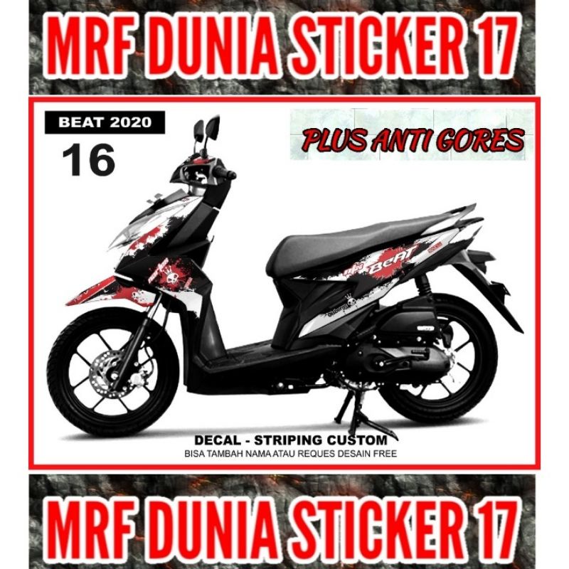 Sticker Decal Motor Beat 2020 Full Body dekal motor Beat 2020 Full Body Stiker Striping motor Beat 2