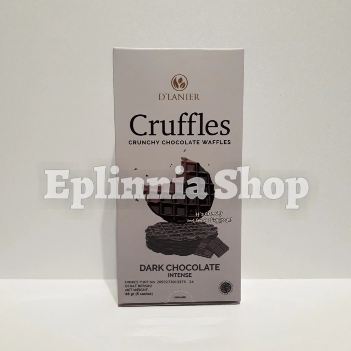 Dlanier Cruffles Crunchy Waffles Dark Chocolate Intense 5's 66 gr