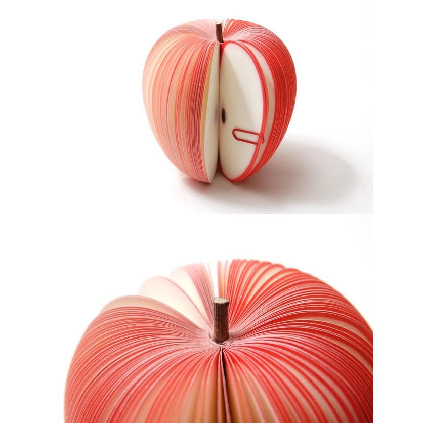 046 - Buku Catatan Kertas Notes Note Unik Lucu Model Buah Apel Apple-1