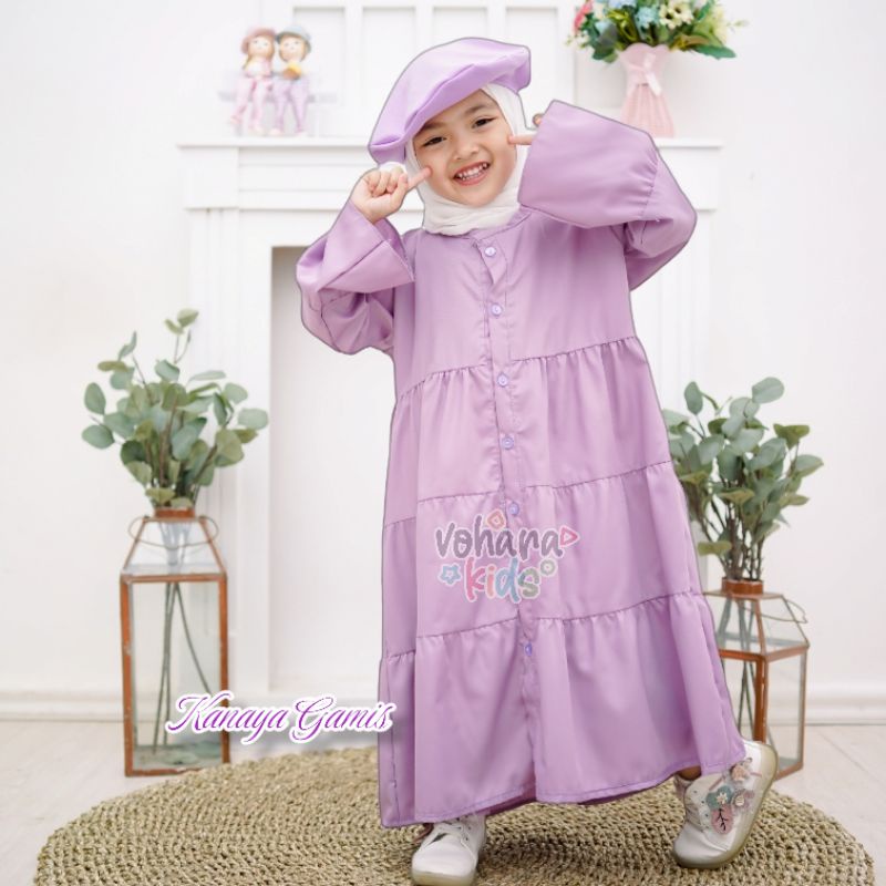 Gamis Anak Polos KANAYA 3-8 Tahun Gamis Anak Toyobo Premium by GMW