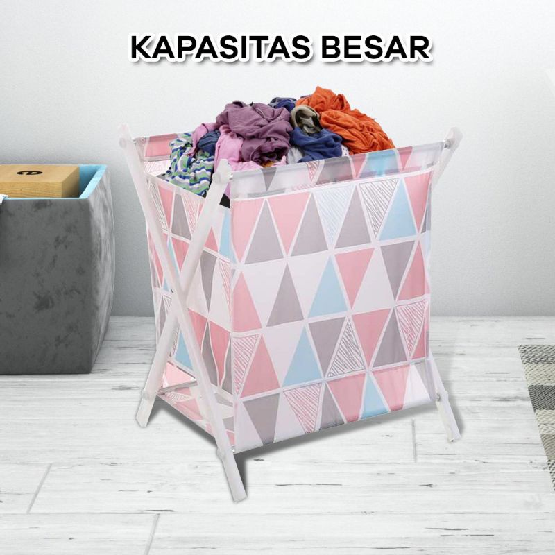 ESGE KERANJANG BAJU KOTOR LAUNDRY BASKET KERANJANG CUCIAN LAUNDRY BAG LIPAT PETAK RANGKA KERANJANG BASKET JUMBO BESAR PAKAIAN CUCIAN KOTOR LIPAT MOTIF LUCU KERANJANG LAUNDRY LIPAT BAJU KOTOR BOX TEMPAT MAINAN WADAH SERBAGUNA STORAGE PAKAIAN CUCIAN KOTOR