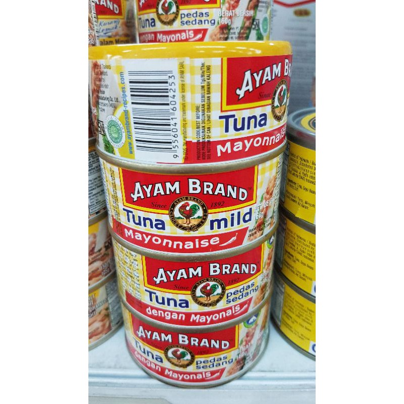 

AYAM BRAND Tuna Pedas Sedang dengan Mayonais 160gr - Tuna Mild with Mayonnaise