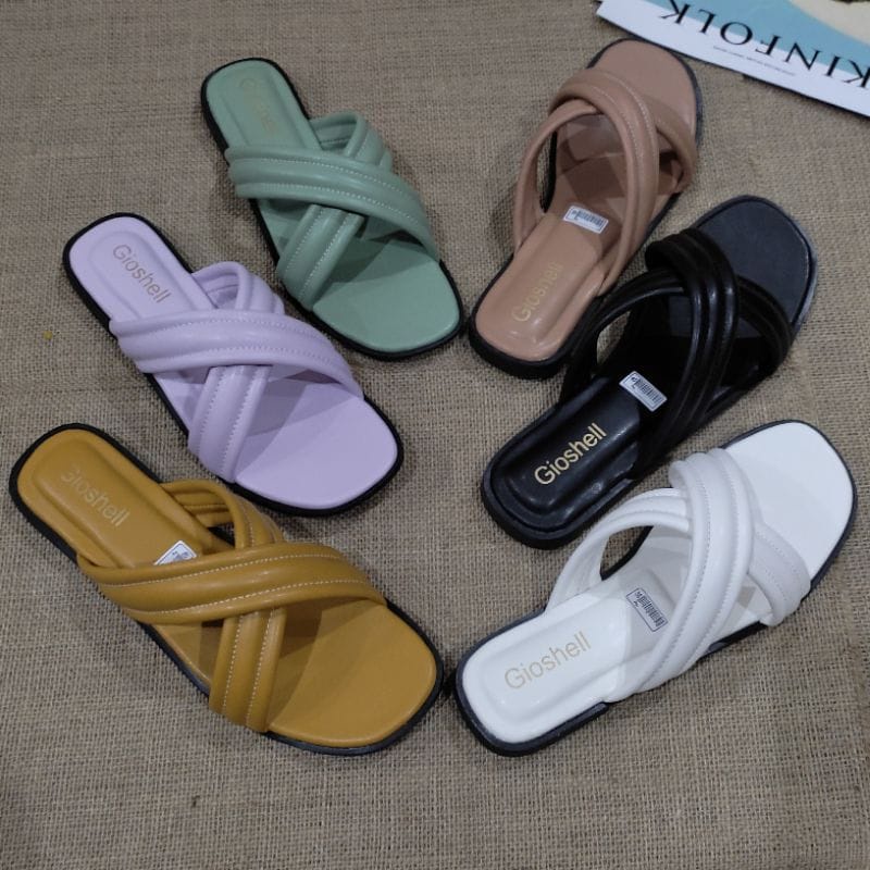 Sandal WANITA teplek silang