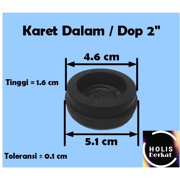 Karet Alas Kaki Lemari Rak Meja Kursi Dalam/Karet Pipa Dop 2 Inch