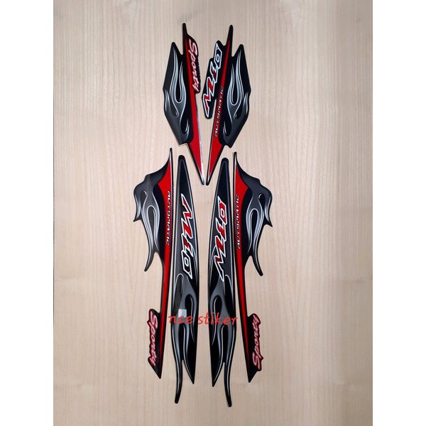 Stiker striping Mio Sporty 2006 hitam