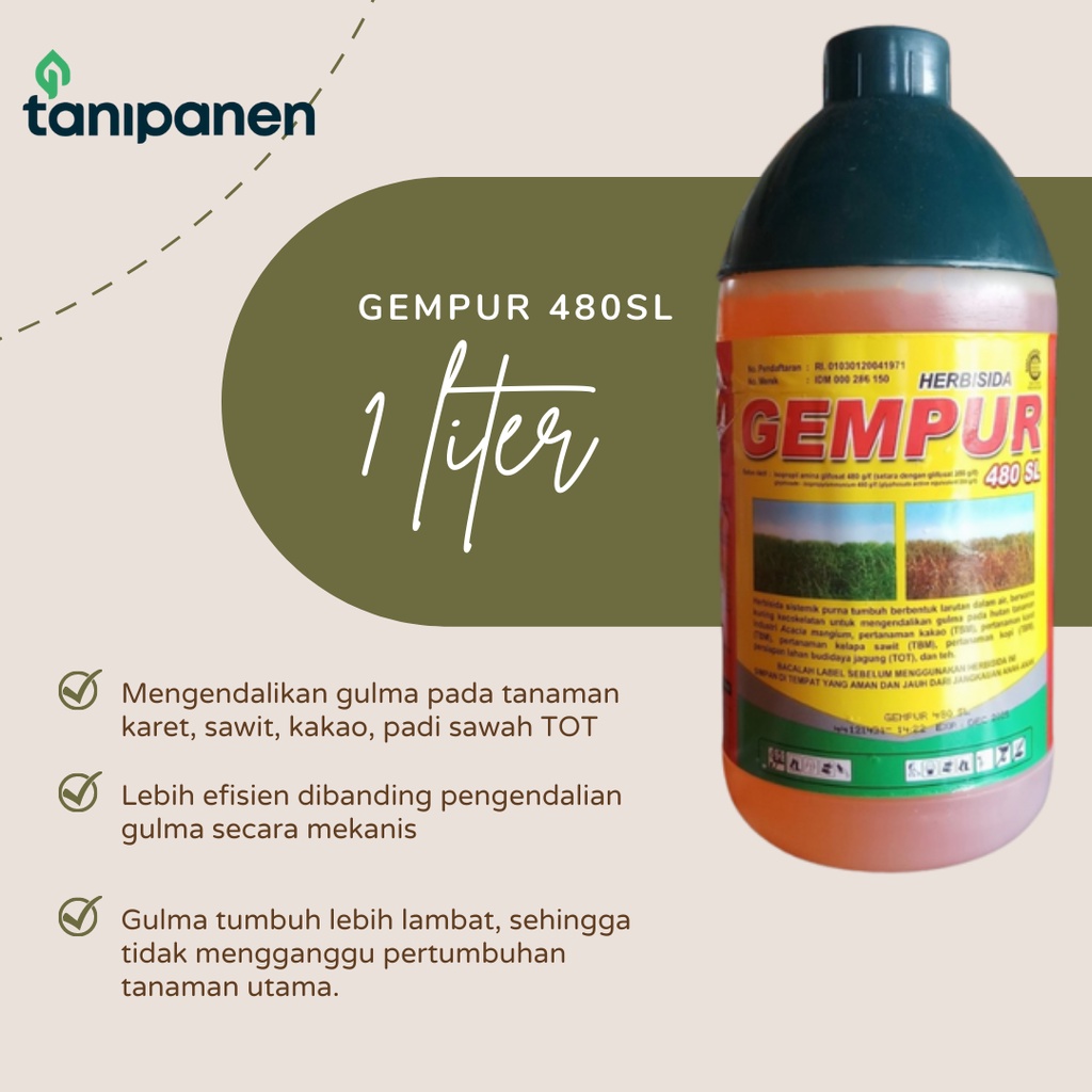 GEMPUR 480 SL HERBISIDA (1 LITER) OBAT PEMBASI RUMPUT