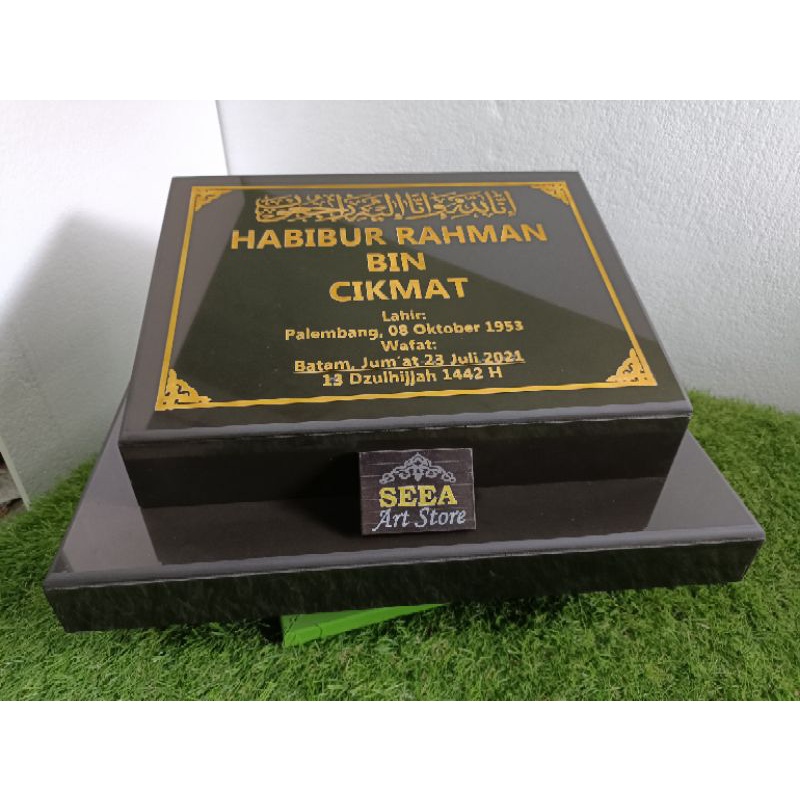 BATU NISAN MAKAM KUBURAN JAHUL MAESAN JUMBO UKURAN 30X40 KOTA GRANITO GRATIS PACKING KAYU