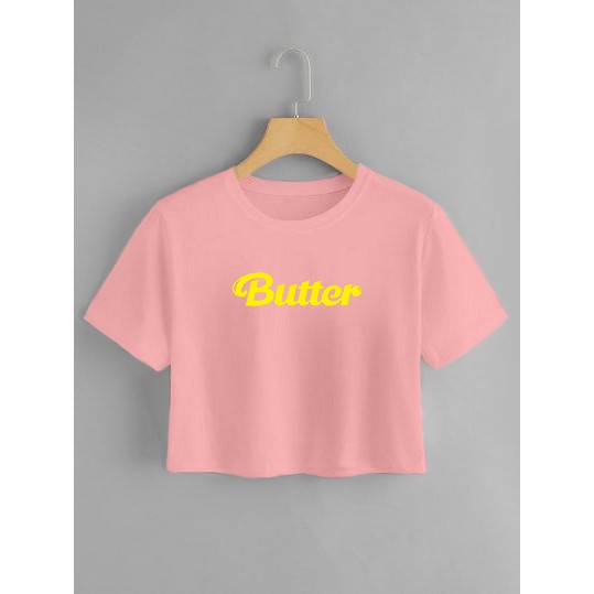 YOURSTYLE1119 - kaos crop butter KARAKTER all size kekinian kaos terlaris