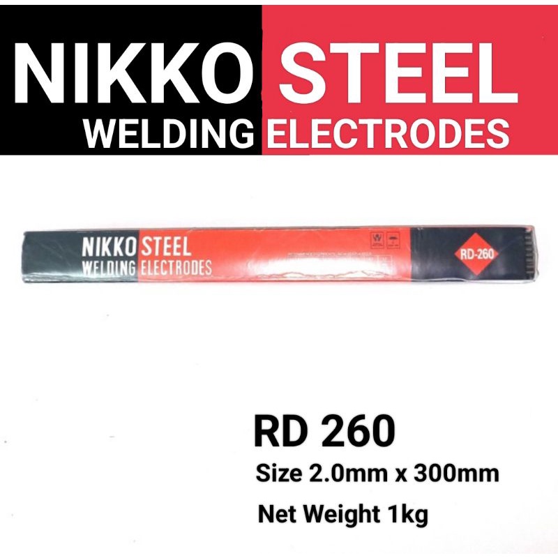 Kawat Las Listrik Elektroda Nikko Steel 2mm x 300mm kemasan isi 1kg