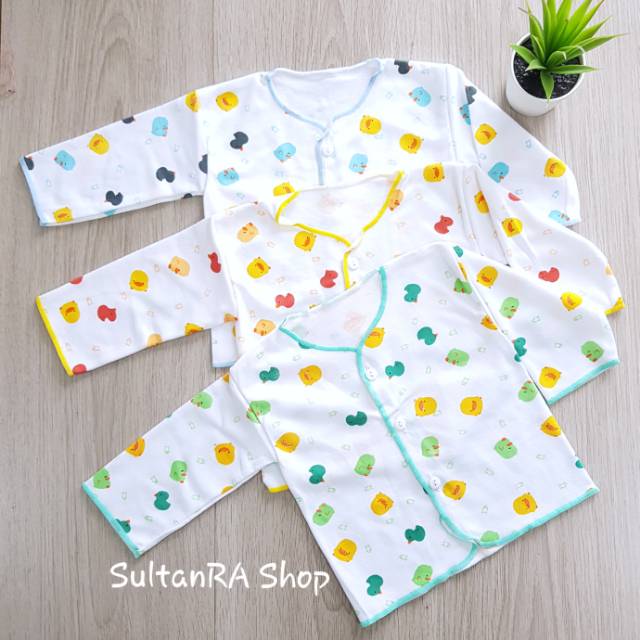 (3 Pcs) Baju Bayi SHANKUSEN Kemeja Tangan Panjang SNI Newborn 0-3 Bulan Shankusen-1